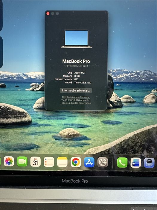 Macbook pro 2022 M2 256Gb