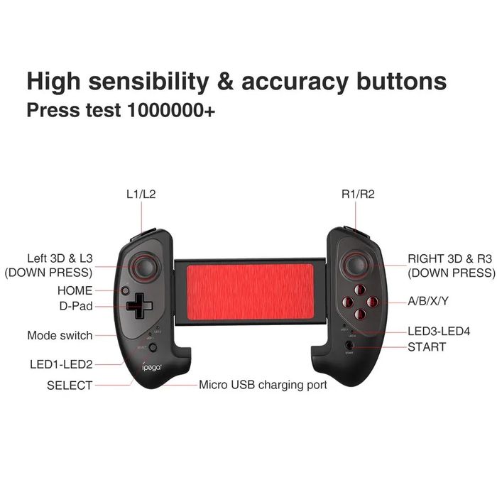 Controlador De Jogo Sem Fio. Para IOS/android. Smartphone ou Tablet.