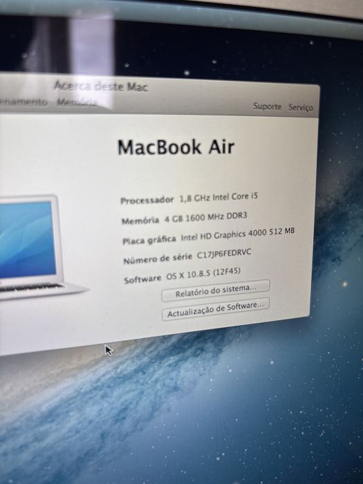 Macbook Air 2012 a funcionar