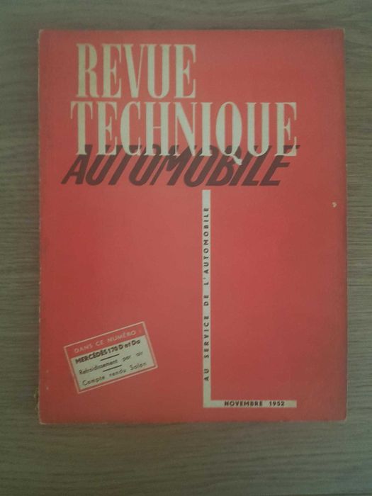 Revue Technique Automobile Nº79 (Ano:1952) Mercedes 170D e DA