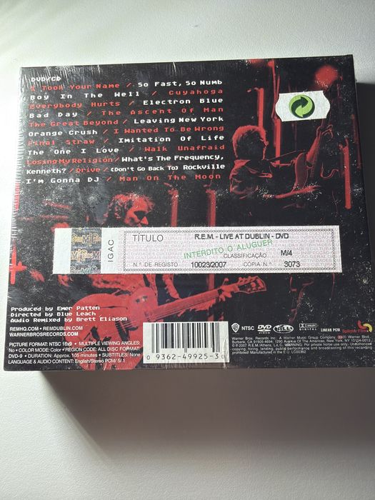 R.E.M. Live (CD + DVD) | NOVO / SELADO | Gravado em Dublin