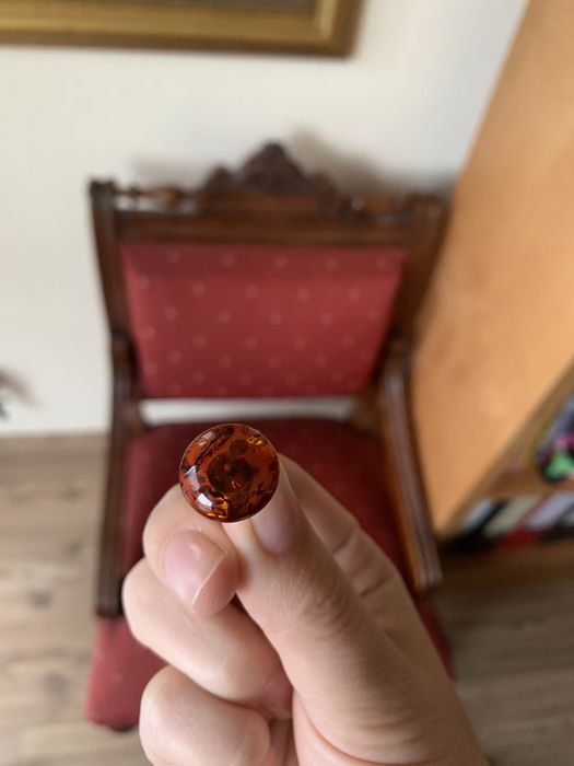 Винтажные серьги с янтарем (Германия)