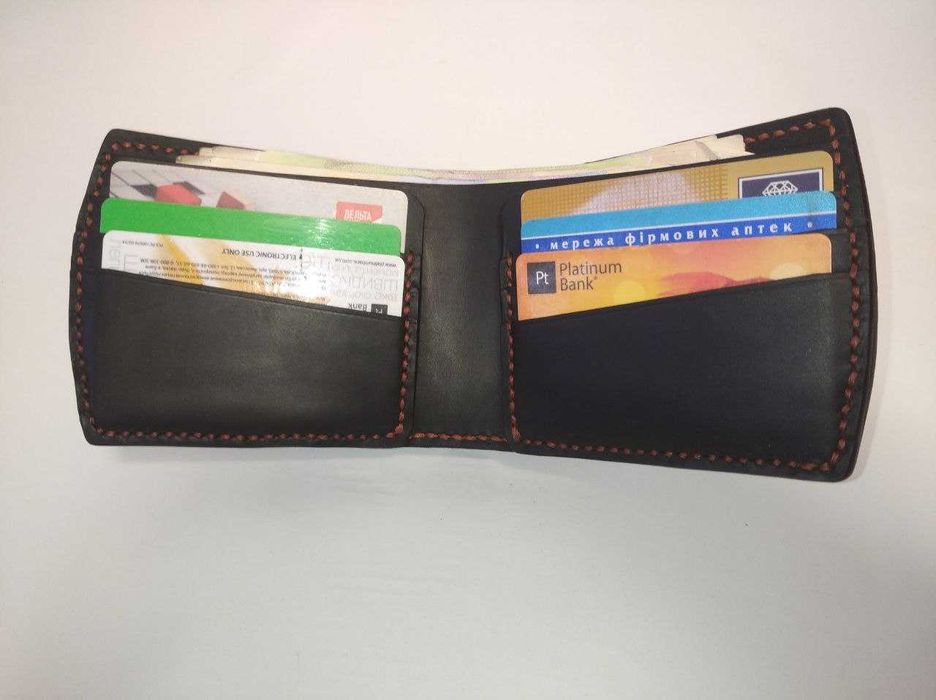 Крафтовий гаманець з натуральної шкіри