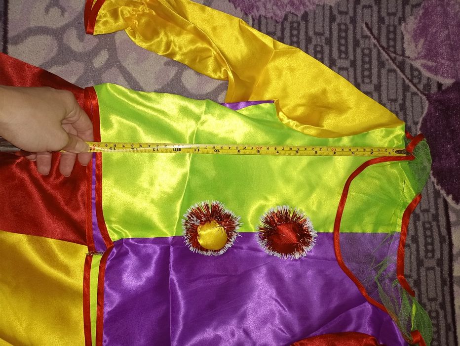 Новий костюм клоун шут петрушка арлекін