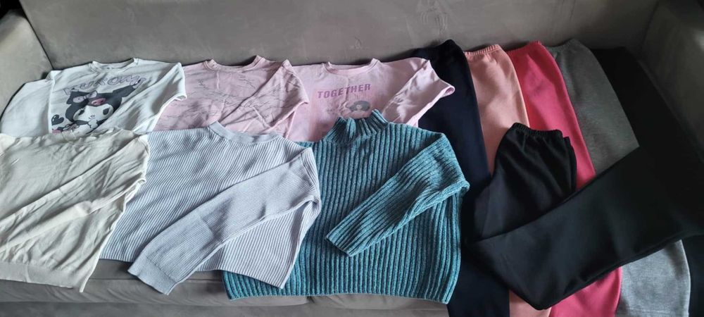 MEGA PAKA UBRAŃ 152/158 Ubrania dla dziewczynki ponad 40 szt.