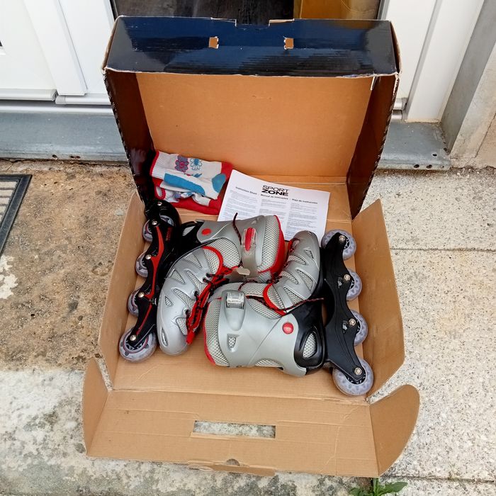 Patins em linha e proteção