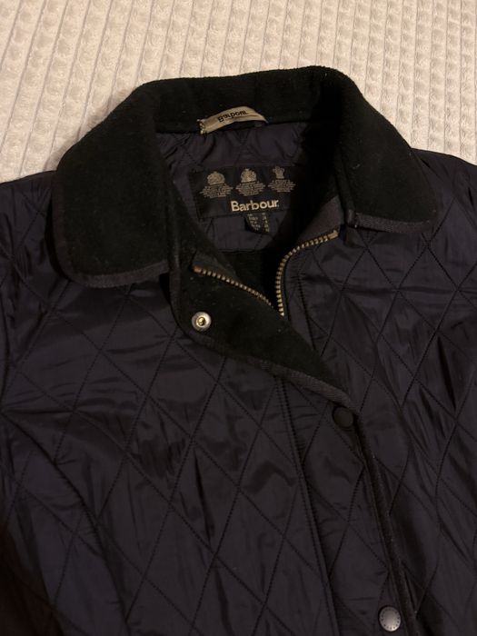 Barbour kurtka 38 krotka czarna pikowana polarowa