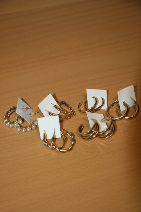 Conjunto 6 Argolas Douradas - NOVO