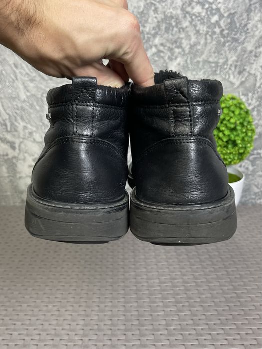 Ecco gore-tex ботинки туфли 45 размер кожаные черные