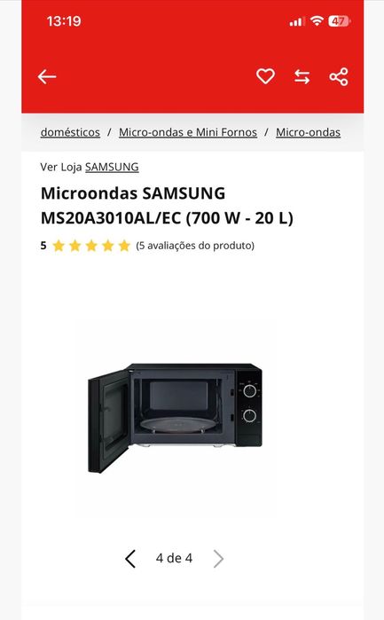 Microondas samsung474865976068034560