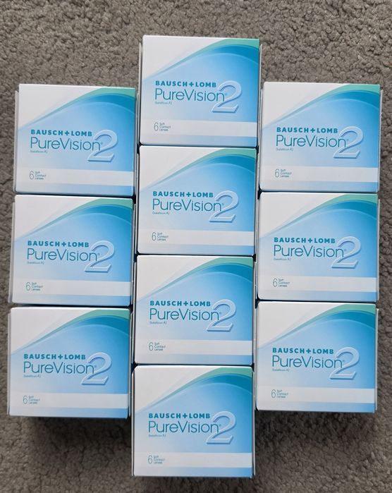 PureVision2, soczewki miesięczne, moc: -2,25, 10 opakowań = 60 sztuk soczewek