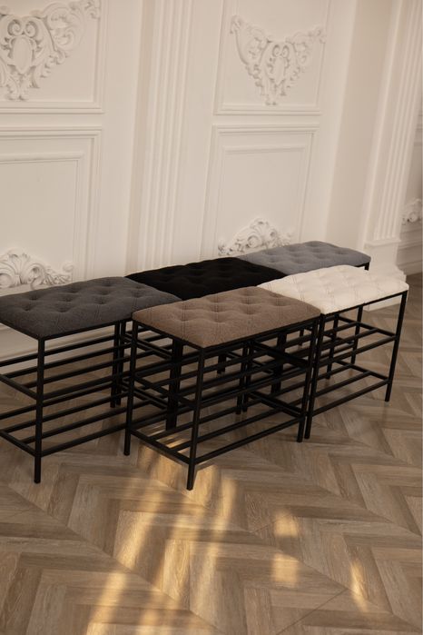 Акція! Банкетки для взуття в стилі Лофт. Пуф 5в1.