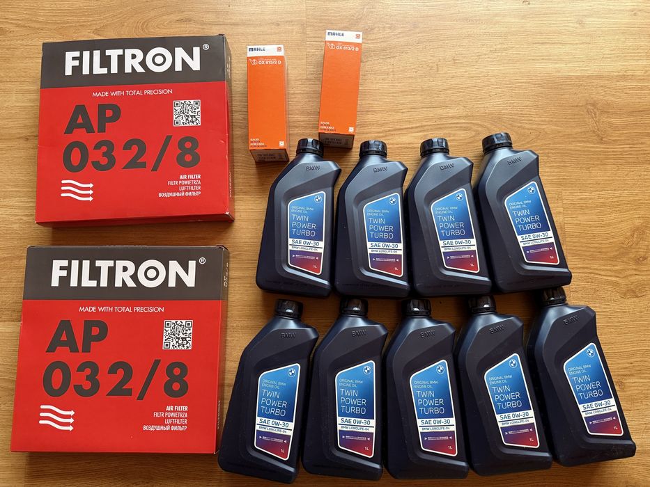 9xOlej BMW 0W-30 LL-04 TWIN POWER + Knecht OX 813/2D + Filtron AP032/8