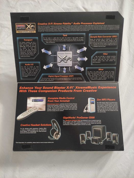 Placa Som Creative Sound Blaster X-Fi XtremeMusic - como nova na caixa