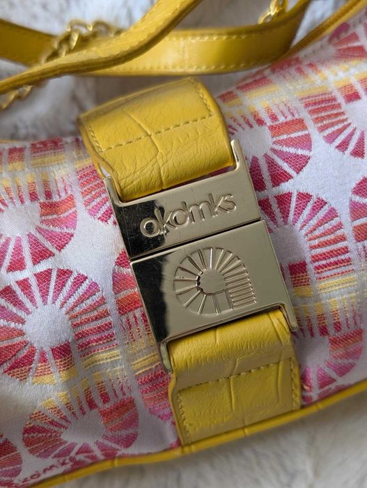 Torebka Akomks Amber Yellow Geometryczna Bagietka y2k