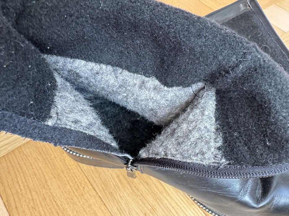 Сапожки єврозима шкіряні.