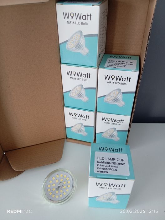 6 sztuk żarówek LED Wowatt MR16 6 W