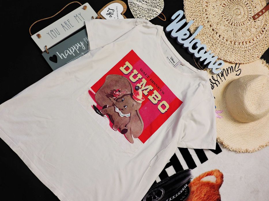 Only Carmakoma Bluzka t shirt Dumbo słonik 50/52