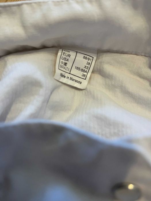 OKKSO Camisa Manga Curta Equitação Concurso Tamanho 38 Branco