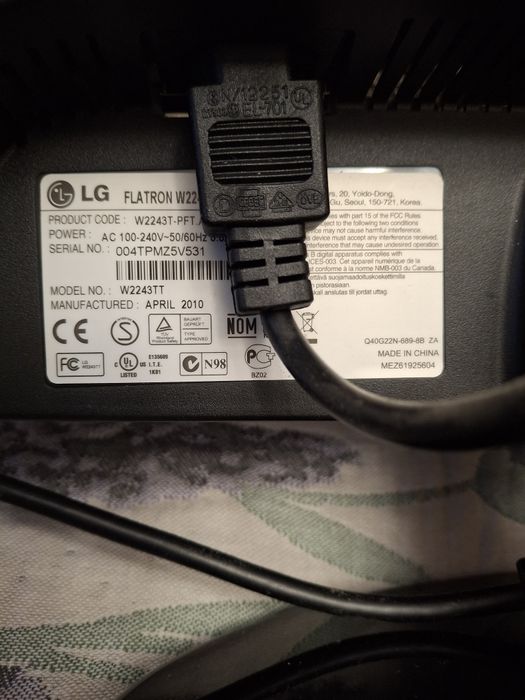 Монітор LG flatron w 22