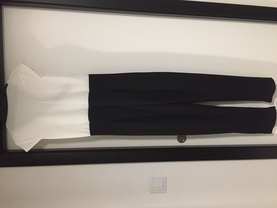 Macacão preto e branco