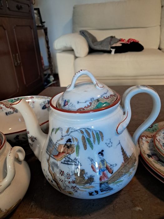 Serviço chá loiça holandesa, motivos orientais