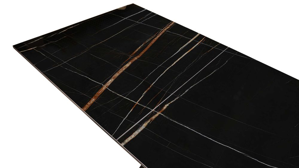 Stół Tectona blat spiek Sahara Noir Extra 240 cm x 100 cm