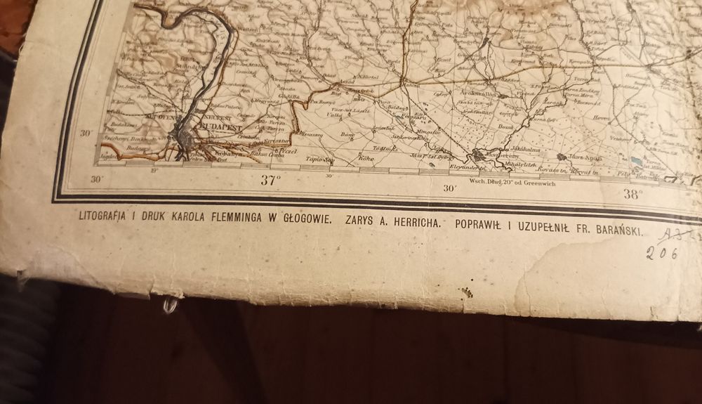 Mapa Galicji (Galicji) przedwojenna