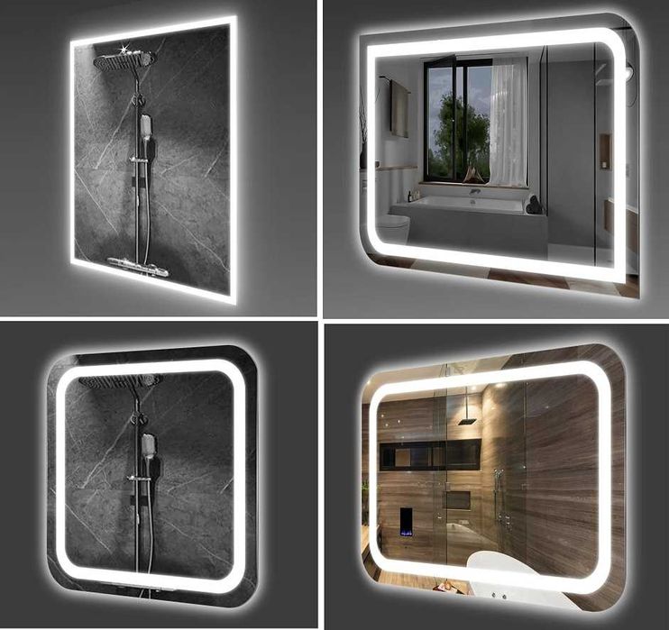 Новое зеркало с подсветкой, влагостойкое. LED, ЛЭД, ЛЕД светодиоды.