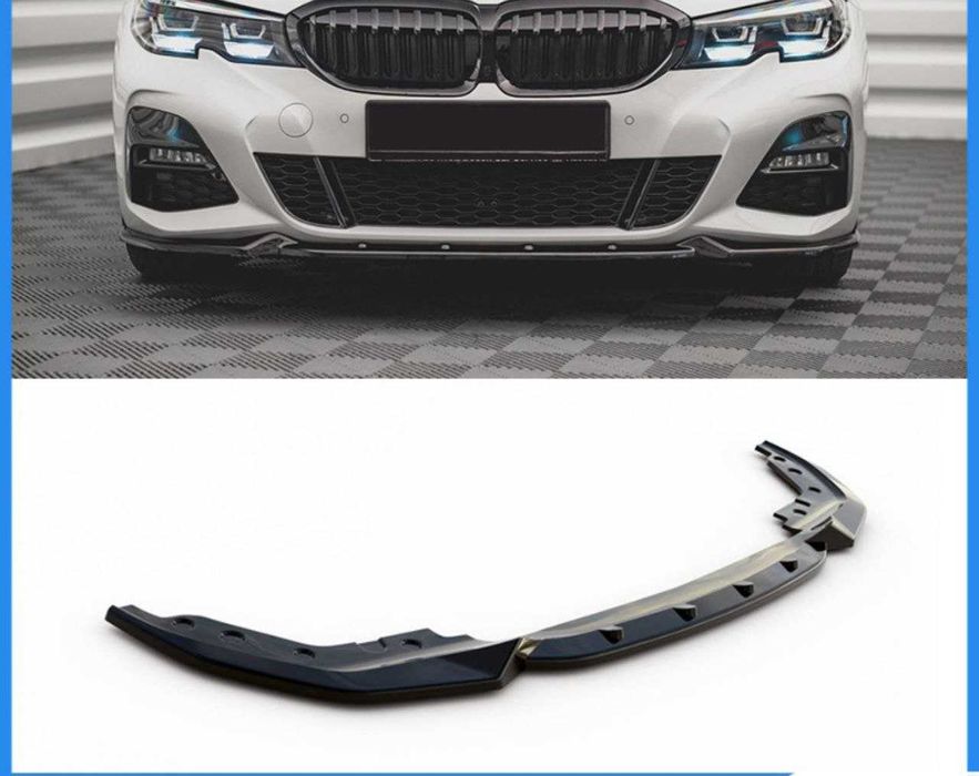 Сплиттер BMW 3 G20 стиль Maxton Design цельный дифузор спойлер cплiтер