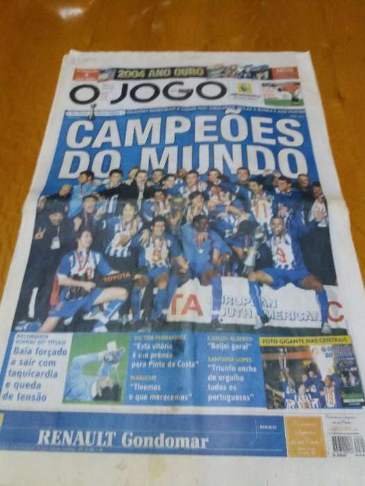 Jornal O Jogo,13/12/2004 - Porto Campeão do Mundo