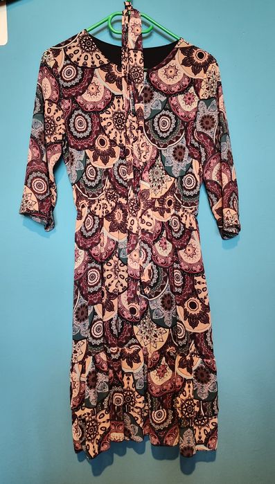 Sukienka brązowa w kwiaty