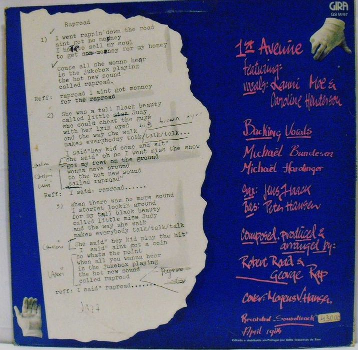 1St Avenue - Raproad Vinyl Record - 1984 - 12"