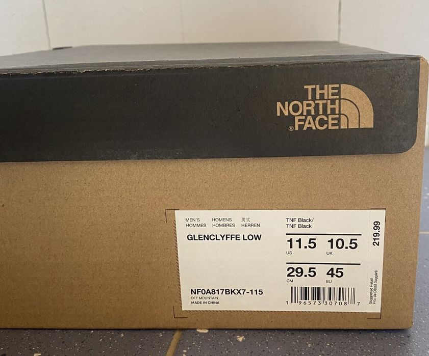 Кроссовки The North Face Glenclyffe Low Shoes Black оригинал размер 45