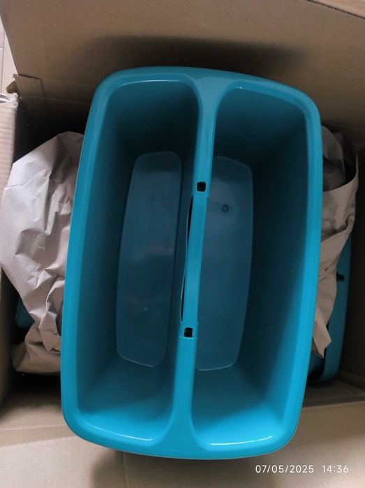 Leifheit Cubo duplo Combi Box, cubo de dois compartimentos,