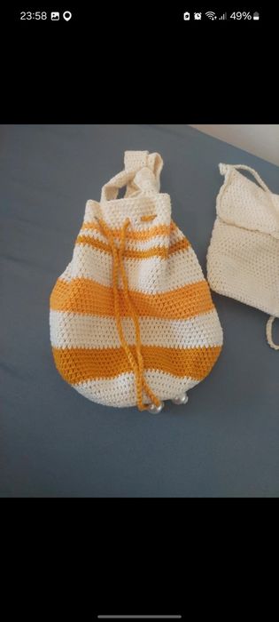 malas de croché feitas á mão