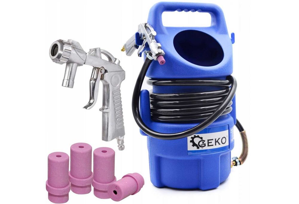 Przenośna PIASKARKA pneumatyczna SYFONOWA 10L pistolet + dysze 228