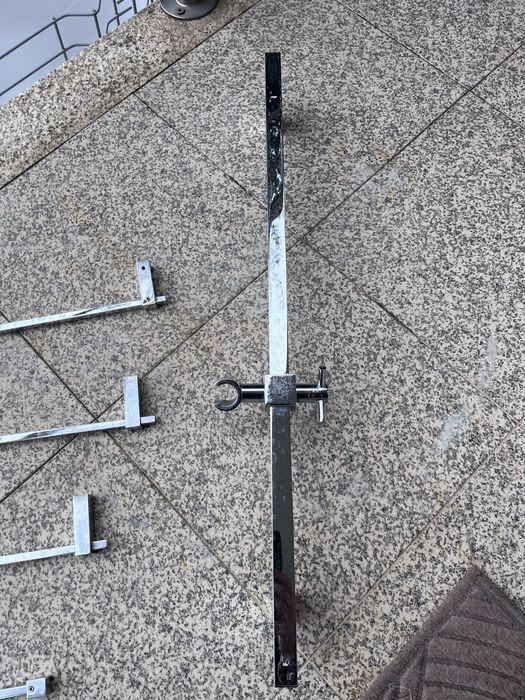 Conjunto toalheiros e suporte de duche em inox