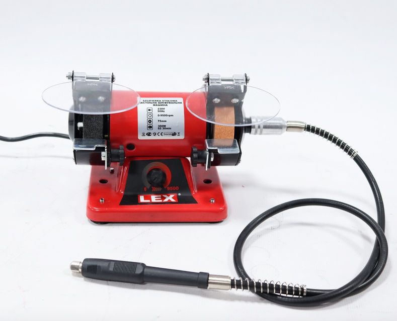 Точильно-гравіювальний верстат 300 Вт + гнучкий вал LEX LXBG 75-3