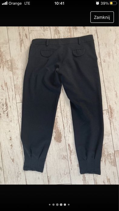 spodnie eleganckie ciemne granatowe