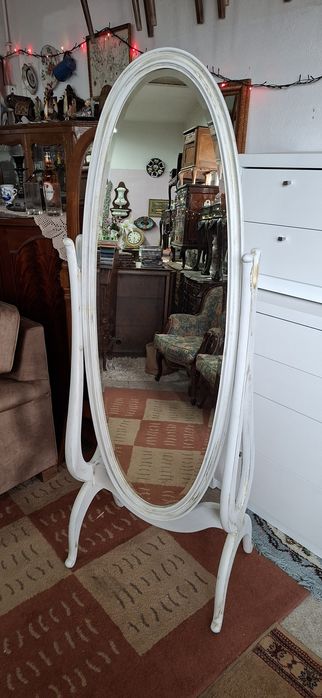 2 espelhos ovais de pé - basculares