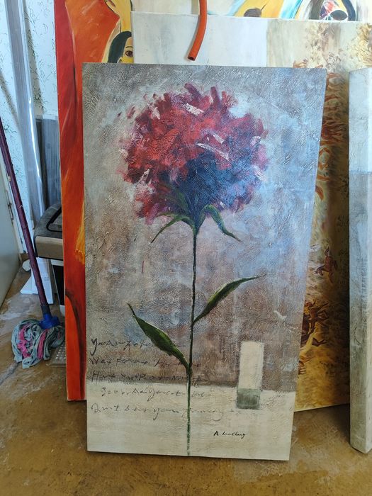 Dwa obrazy olejne 50/90.5cm