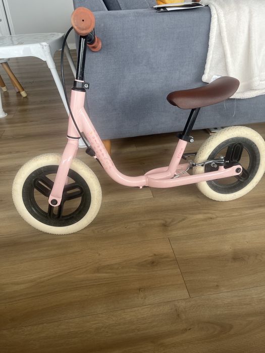 Bicicleta de aprendizagem rosa, B'twin (decathlon)