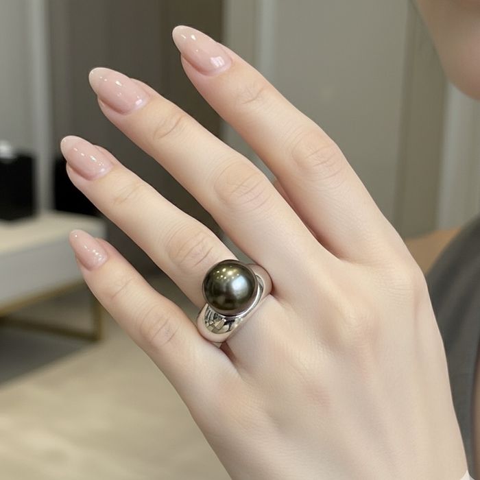 Pierścionek Giorgio Martello Milano z Perłą Shell w Kolorze Tahiti