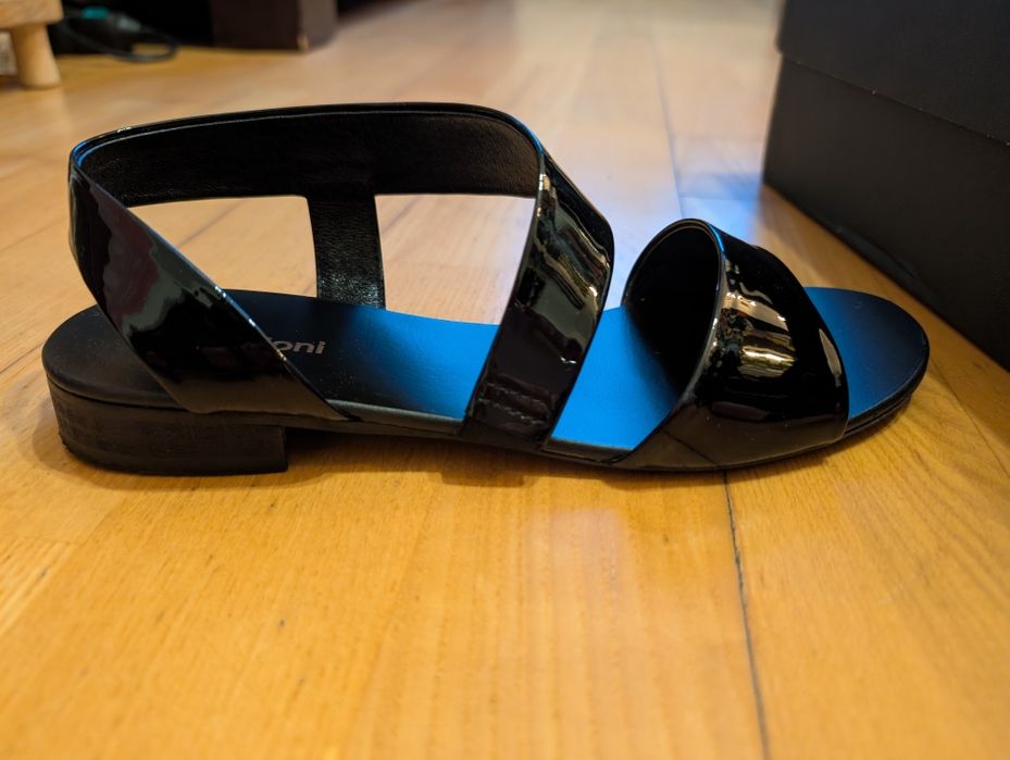 Czarne sandały skórzane Maccioni r. 37