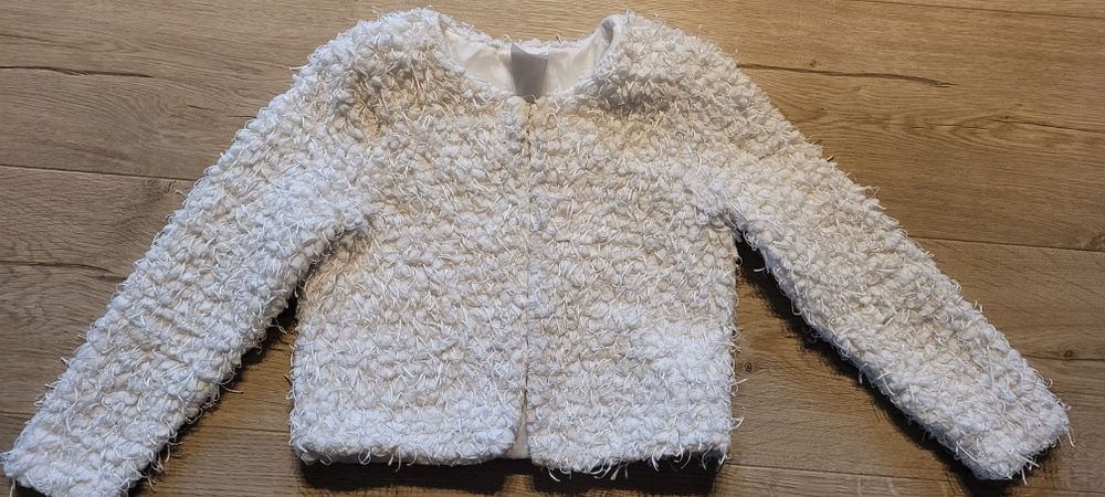 Bolerko białe na 128 cm