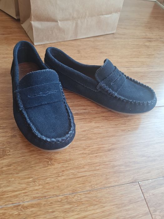 Granatowe mokasyny zara 31