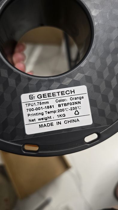 Пластик для 3Д принтера Geeetech TPU , помаранчевий