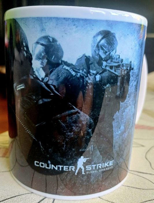 Counter-Strike CS FPS prezent dla gracza geeka nerda kubek Ceramiczny