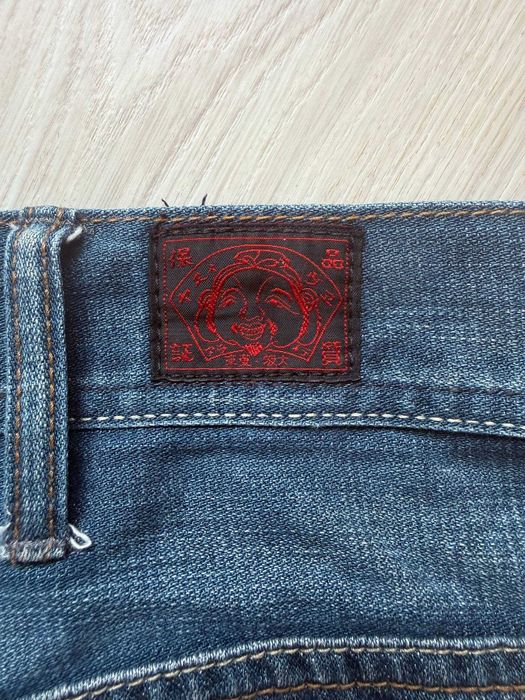 Винтажные джинсовые шорты evisu